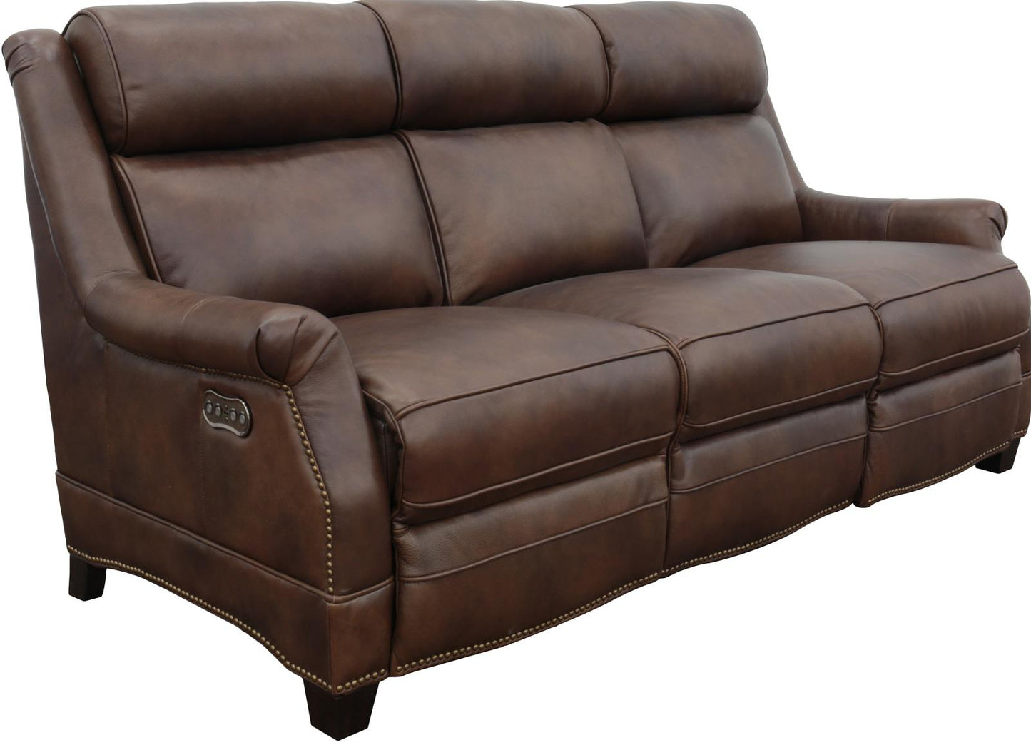 BarcaLounger Warrendale Power Reclining Sofa w/Power Head Rests in Worthington-cognac