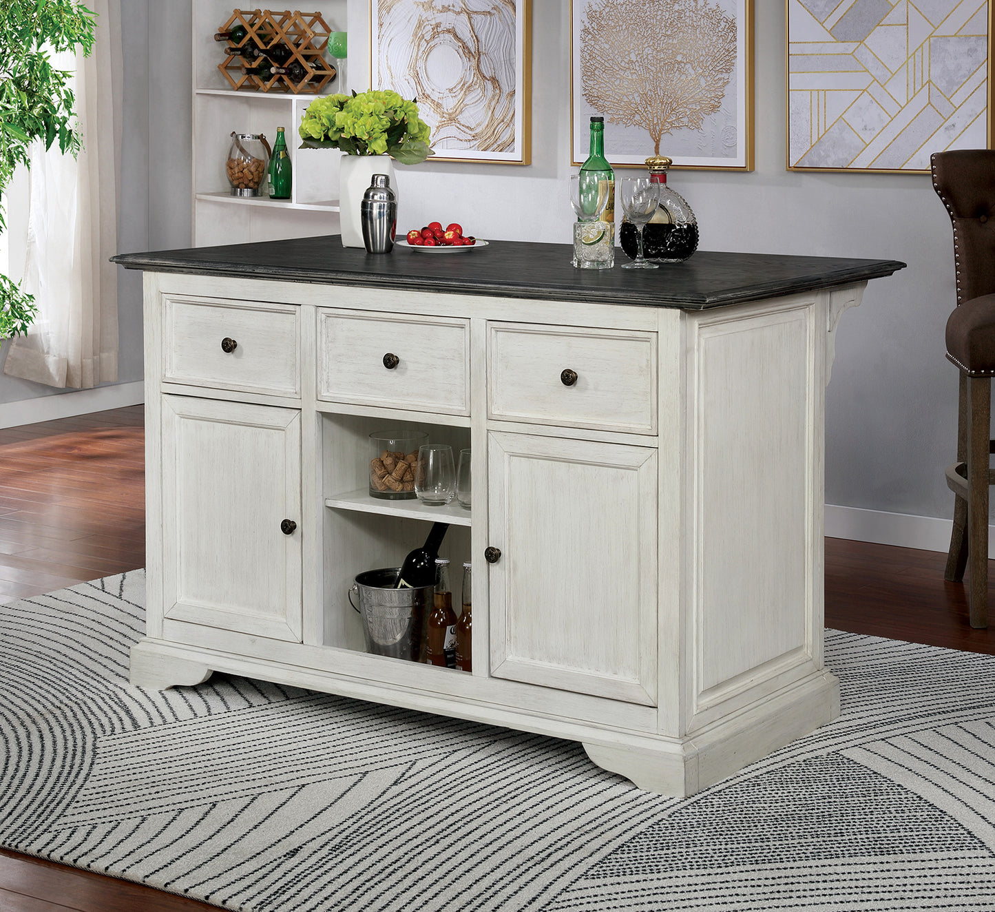 Furniture of America SCOBEY Kitchen Island