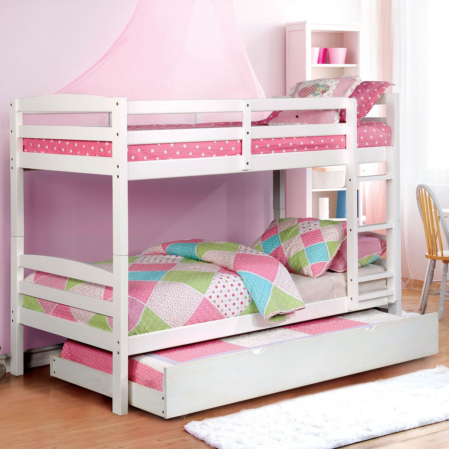 Furniture Of America Elaine Wire-Brushed Warm Gray Twin/Twin Bunk Bed