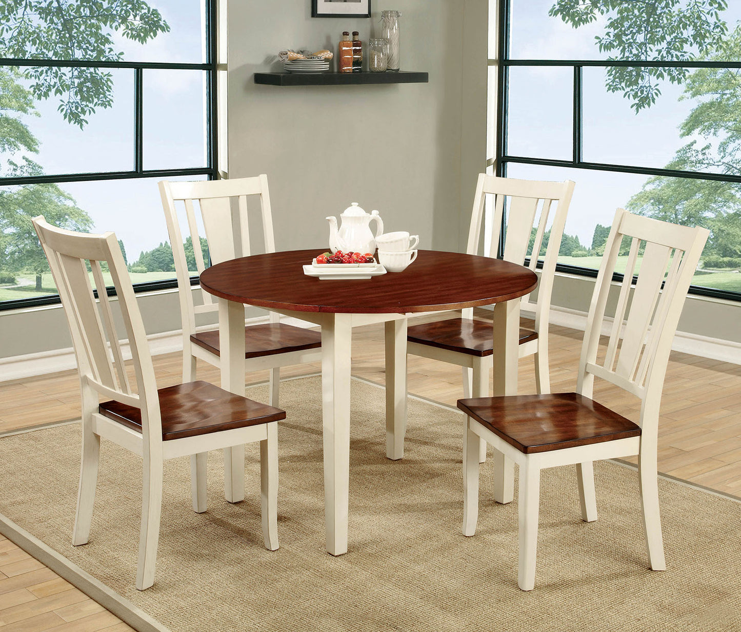 Furniture Of America DOVER II  5 Pc. Round Dining Table Set