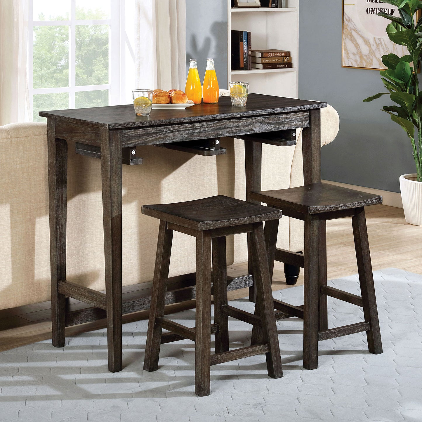 Furniture Of America ELINOR 3 Pc. Bar Table Set