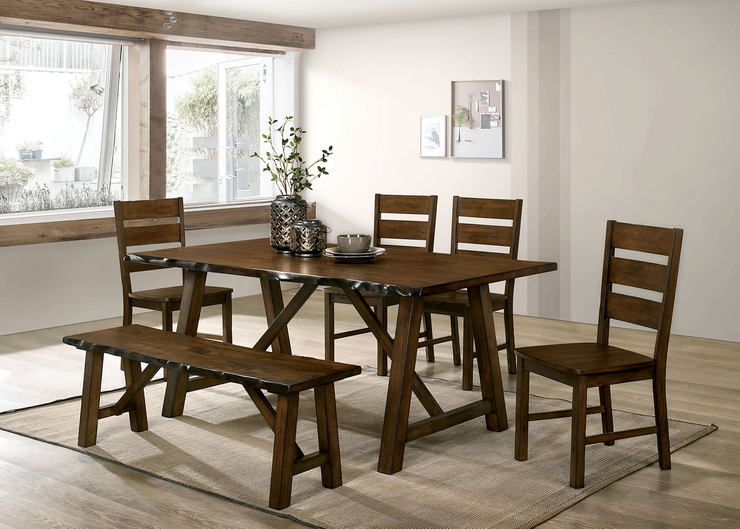 Furniture of America MAPLETON 7 Pc. Dining Table Set