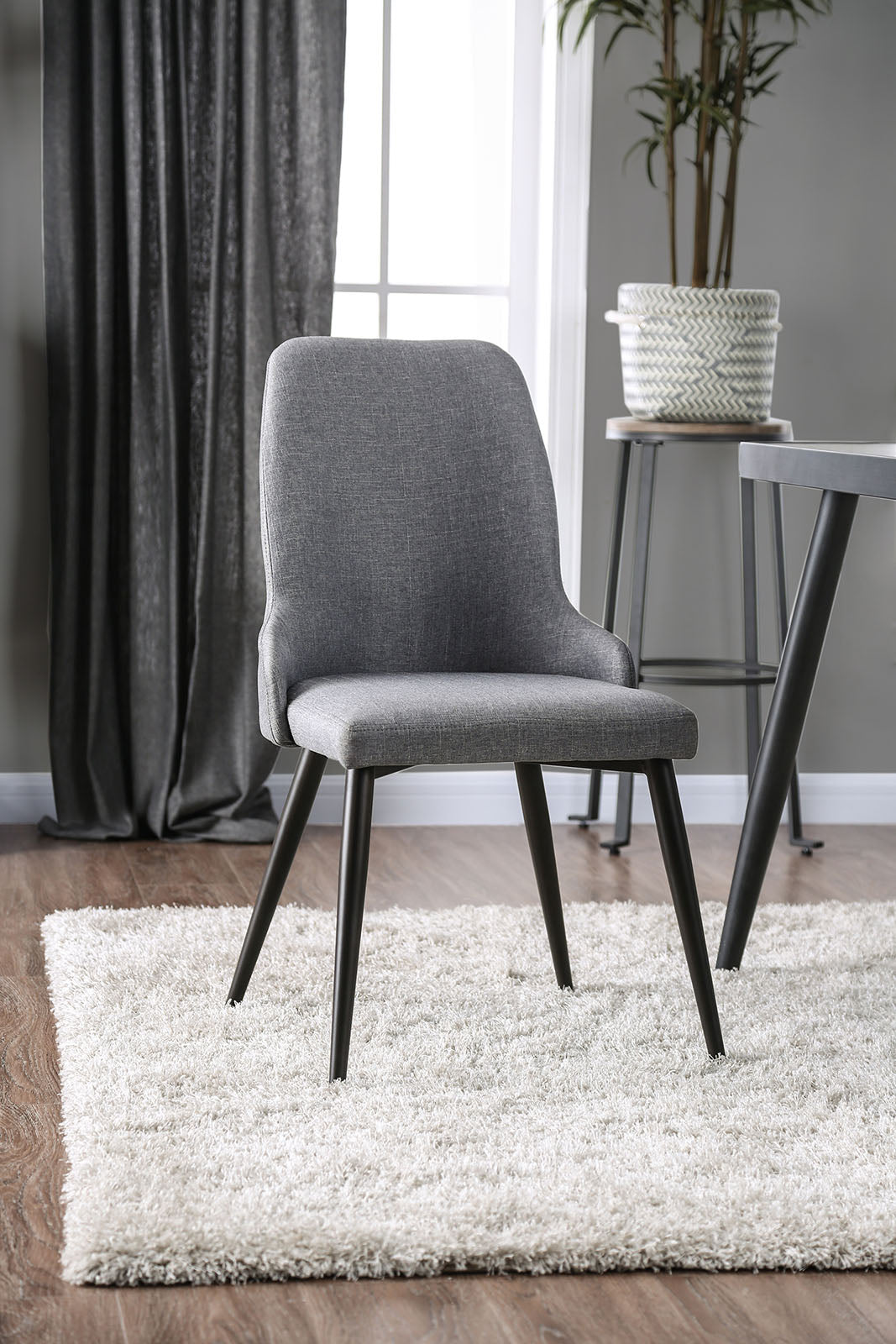 Furniture of America Vilhelm I Gray Side Chair (2/CTN)