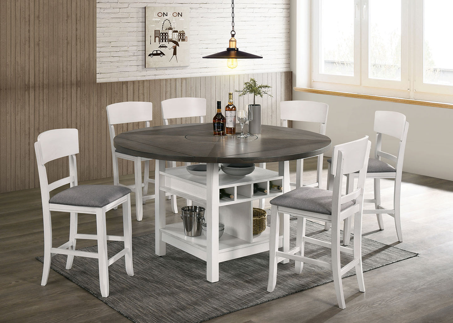 Furniture of America STACIE 5 PC. Dining Table Set