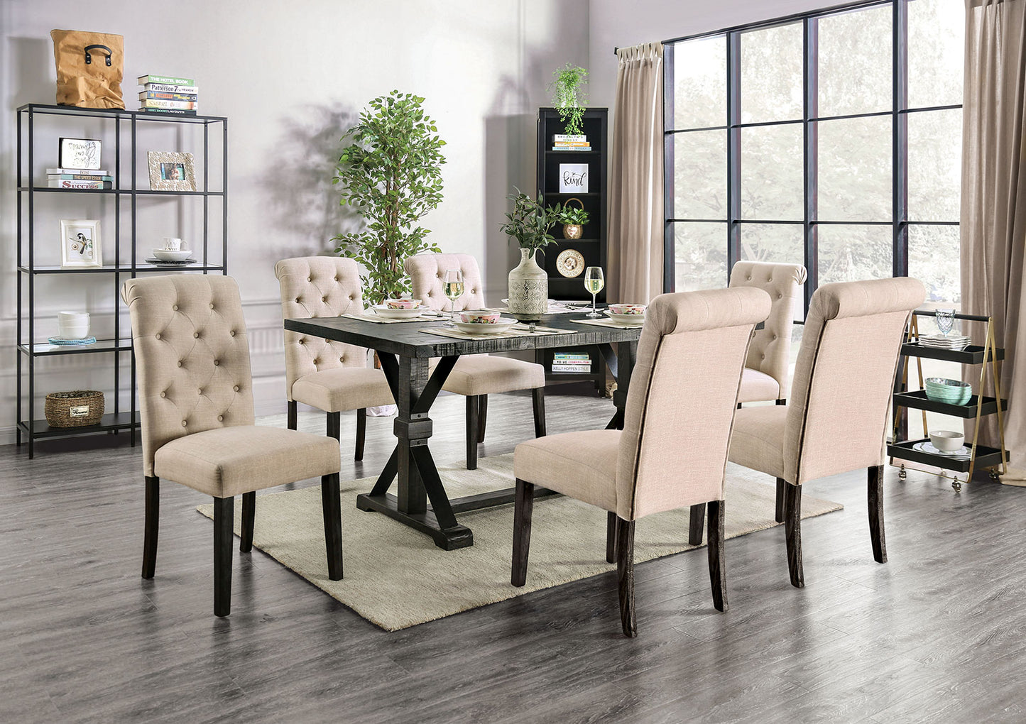 Furniture Of America ALFRED 7 Pc. Dining Table Set