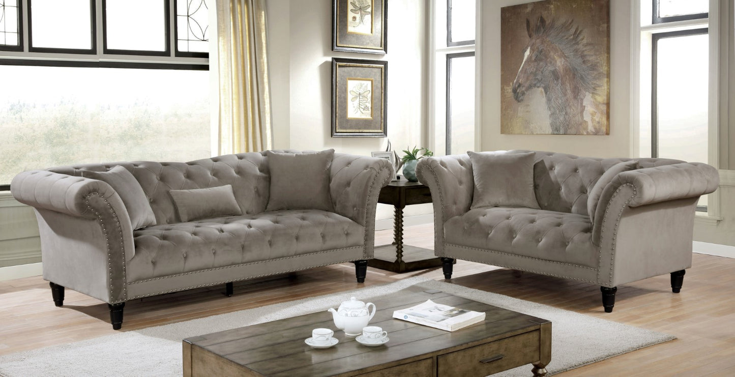 Furniture of America LOUELLA Sofa + Loveseat