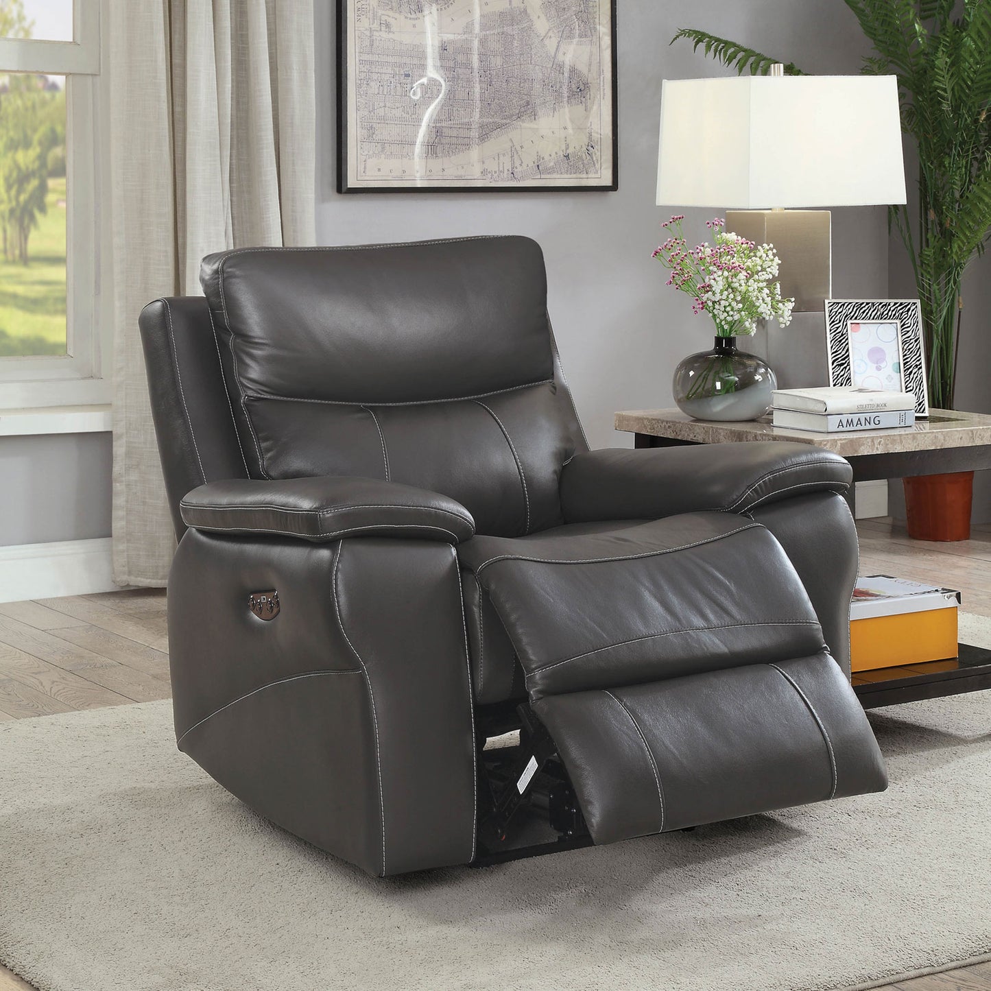 Furniture of America Lila Gray Recliner