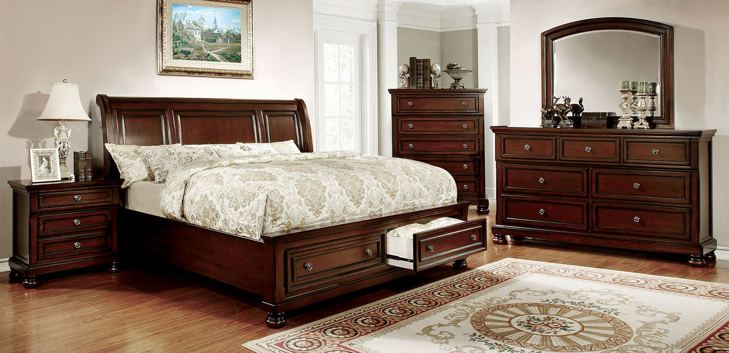 Furniture of America NORTHVILLE Dark Cherry 4 Pc. Queen Bedroom Set