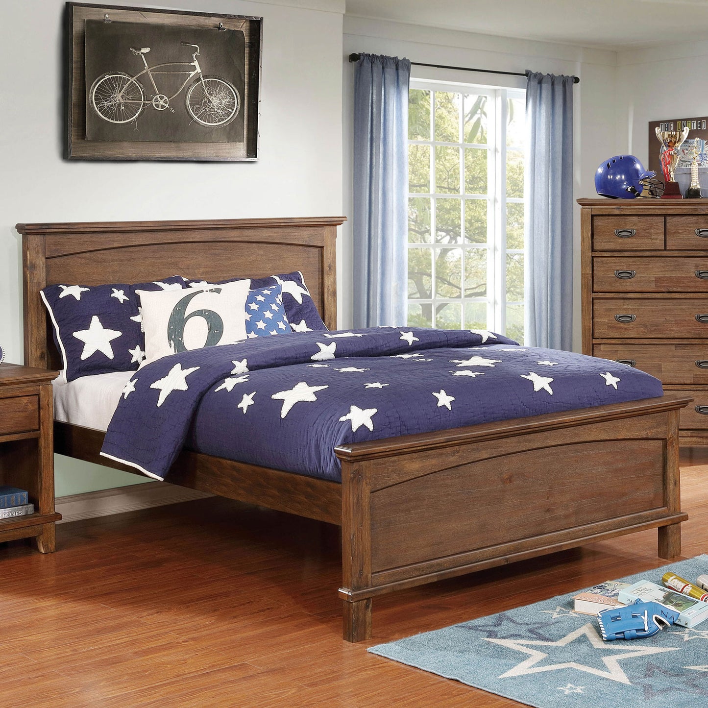 Furniture Of America Colin Dark Oak Twin Bed
