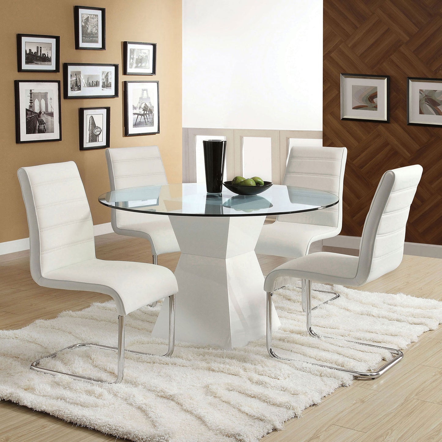 Furniture of America MAUNA 5 Pc. Dining Table Set