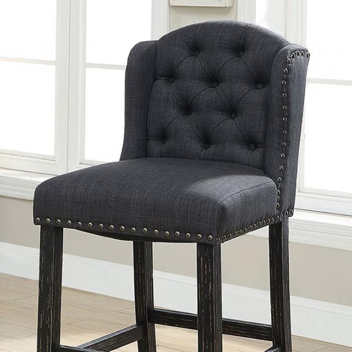 Furniture of America SANIA Bar Ht. Wingback Chair (2/CTN)