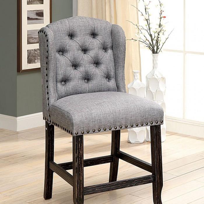Furniture of America SANIA Counter Ht. Wingback Chair (2/CTN)
