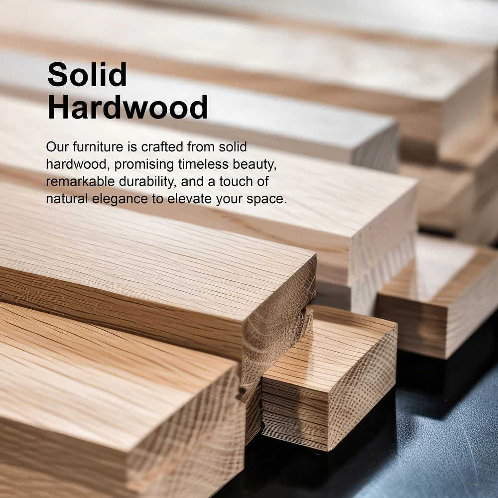 Furniture of America Abigail IV Mid-Century Modern 7-Piece Rich Walnut Solid Wood Extendable Dining Set with Self-Storing Leaf