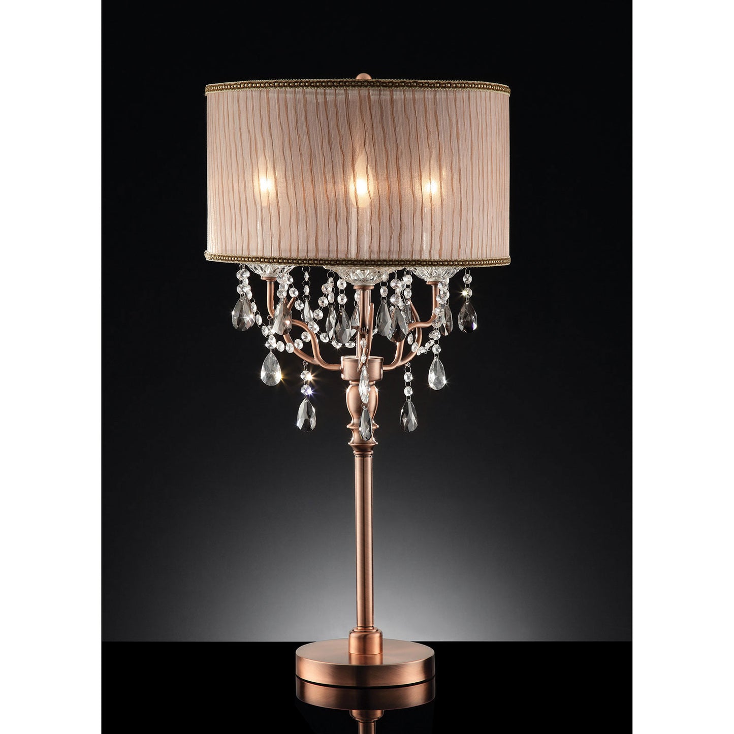 Furniture Of America CECELIA Floor Lamp, Hanging Crystal