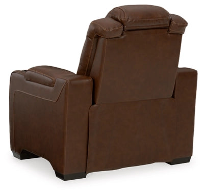 Backtrack Dual Power Leather Recliner