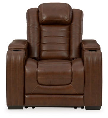 Backtrack Dual Power Leather Recliner