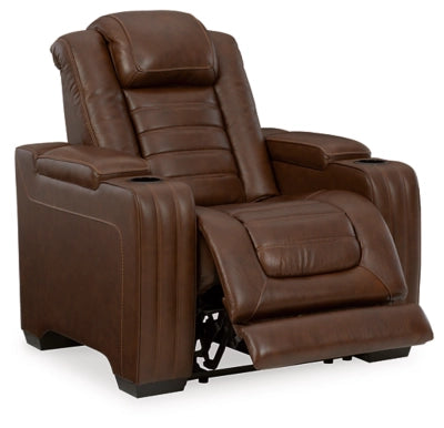 Backtrack Dual Power Leather Recliner