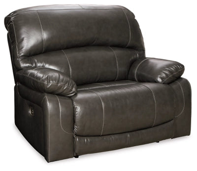 Hallstrung Oversized Dual Power Leather Recliner