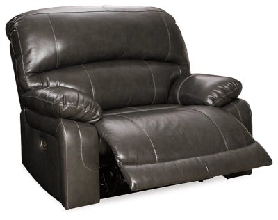 Hallstrung Oversized Dual Power Leather Recliner