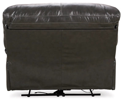 Hallstrung Oversized Dual Power Leather Recliner