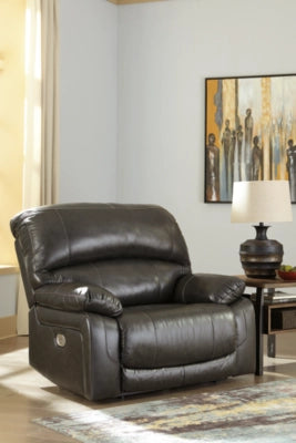 Hallstrung Oversized Dual Power Leather Recliner