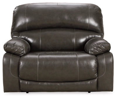 Hallstrung Oversized Dual Power Leather Recliner