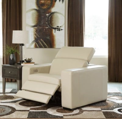 Texline Dual Power Leather Recliner