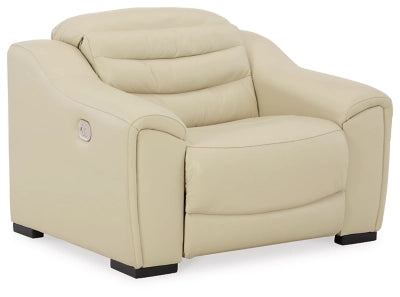 Center Line Dual Power Leather Recliner