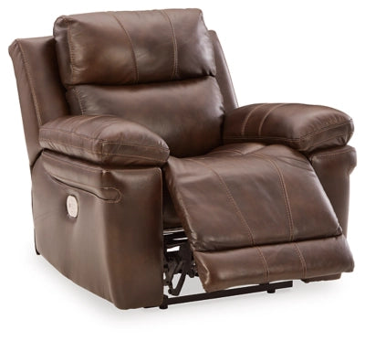 Edmar Dual Power Leather Recliner