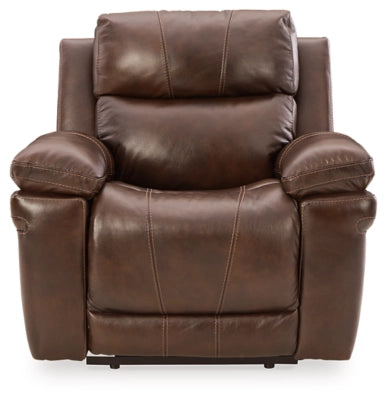 Edmar Dual Power Leather Recliner