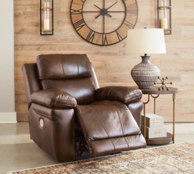 Edmar Dual Power Leather Recliner