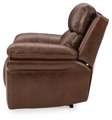 Edmar Dual Power Leather Recliner