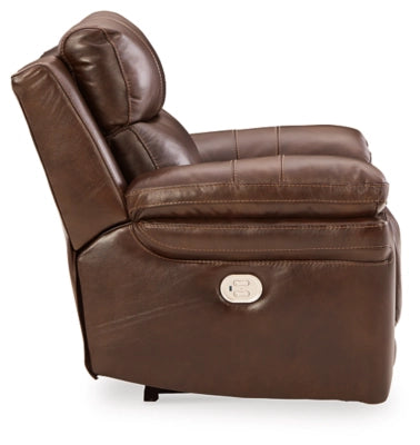 Edmar Dual Power Leather Recliner