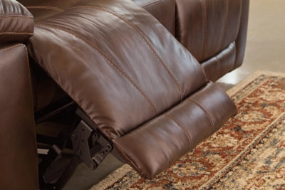 Edmar Dual Power Leather Recliner