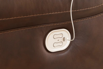 Edmar Dual Power Leather Recliner