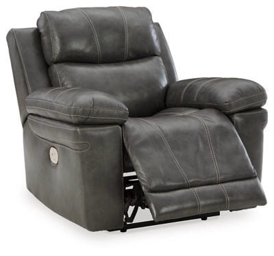 Edmar Dual Power Leather Recliner