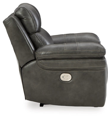 Edmar Dual Power Leather Recliner