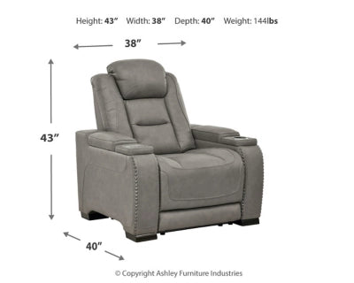 The Man-Den Triple Power Leather Recliner