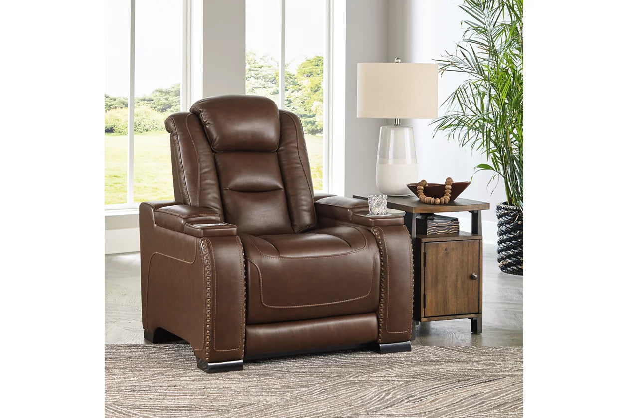 The Man-Den Triple Power Leather Recliner