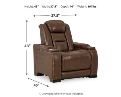 The Man-Den Triple Power Leather Recliner