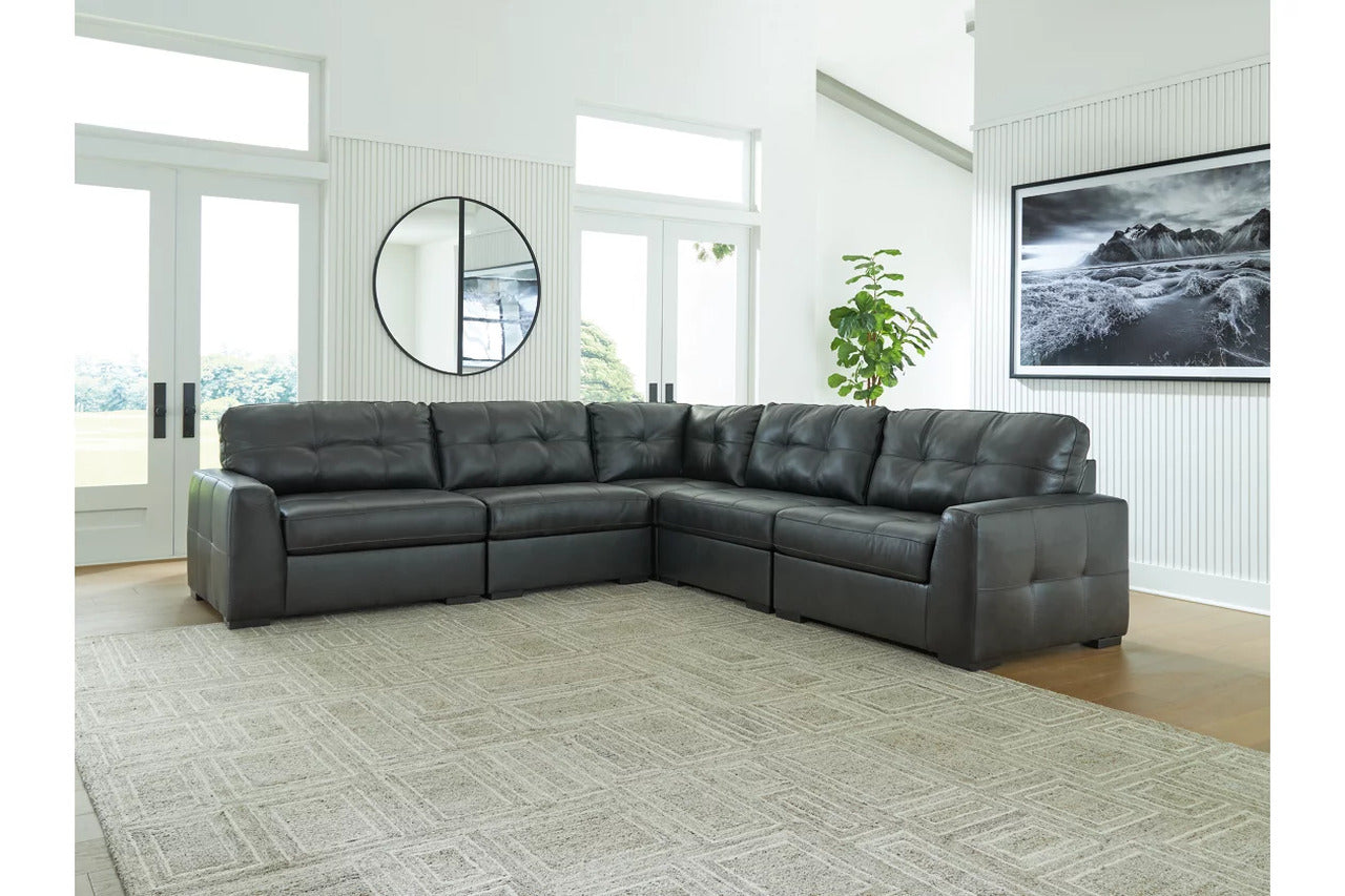 Brindley Pier 5-Piece Sectional In Fog