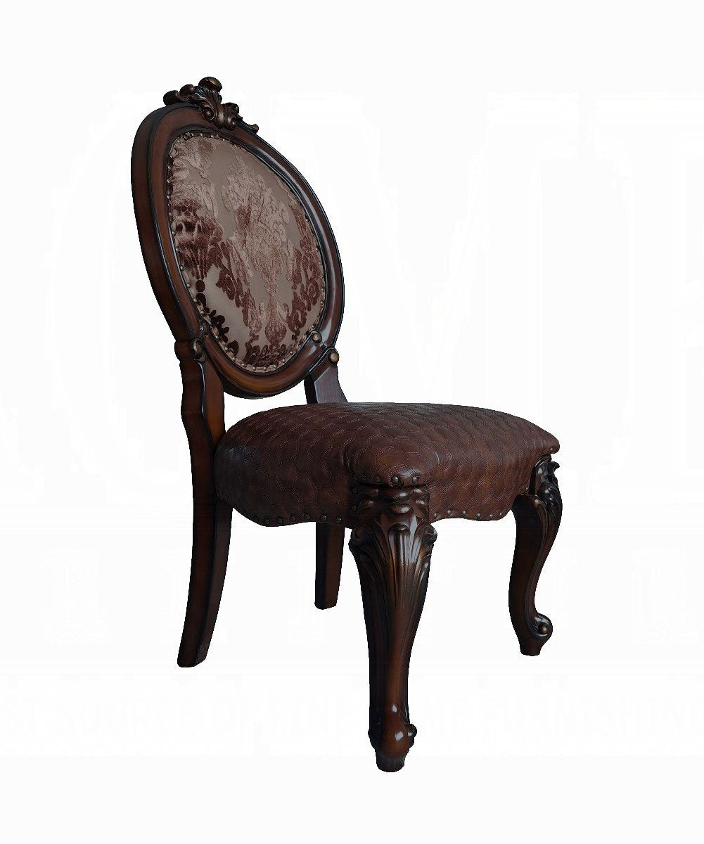 Versailles 120 Inch Dining Room Set w/ Oval Back Chairs (Cherry Oak)