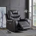 ACME Braylon PU Upholstered Power Motion Recliner with Nail-Head Trim