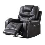 ACME Braylon PU Upholstered Power Motion Recliner with Nail-Head Trim