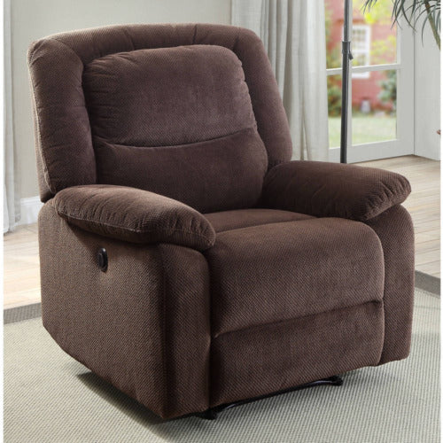 Push-Button Power Recliner with Deep Body Cushions, Upholstered, Multiple Colors