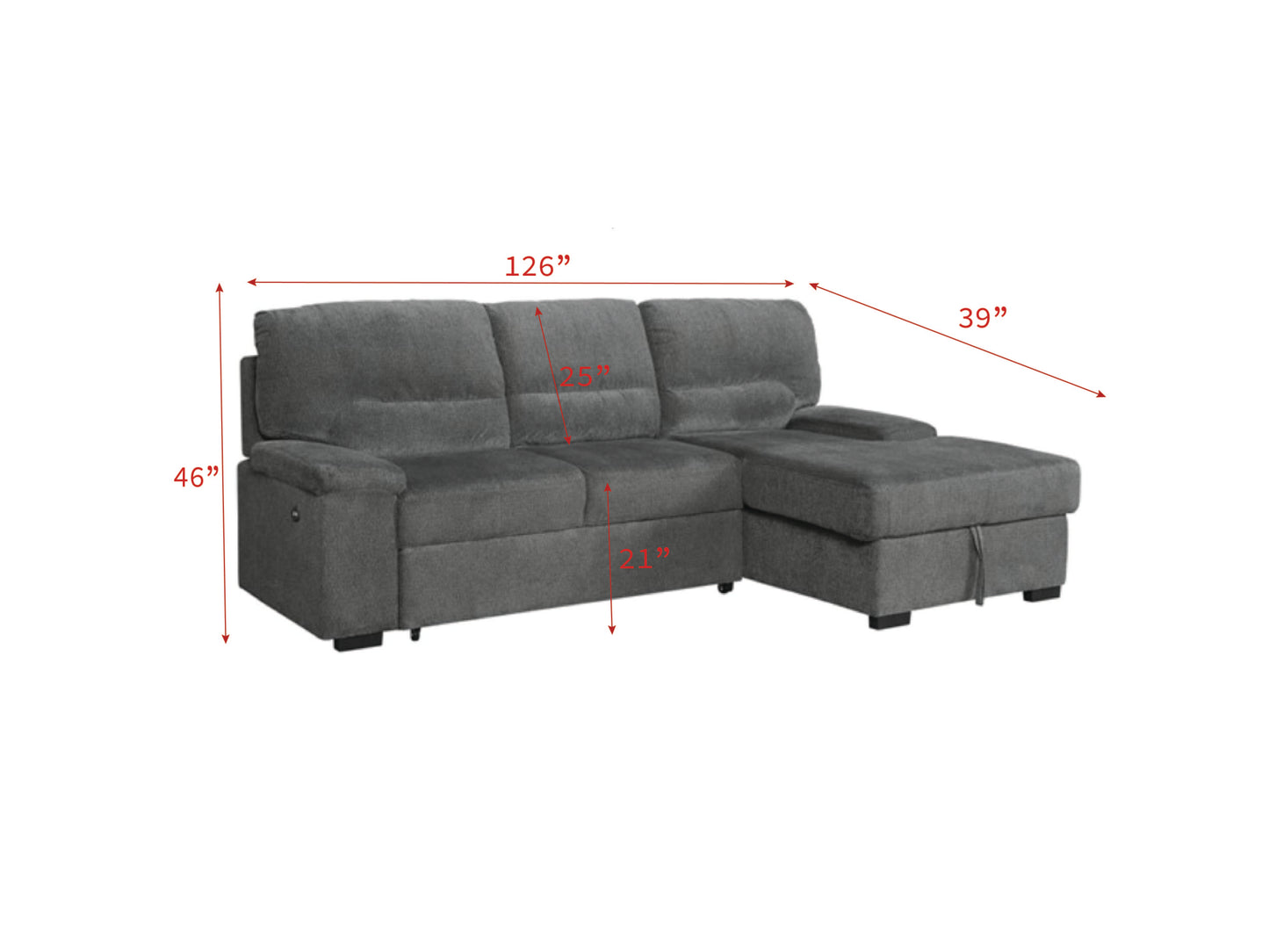 Ashley Furniture Yantis Gray 2pc Sectional