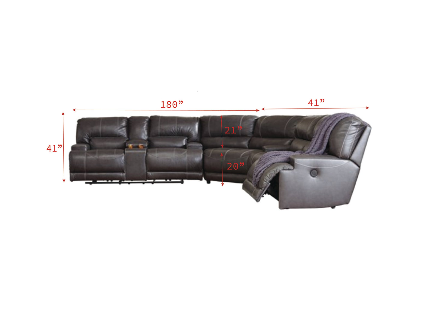 Ashley Furniture Mccaskill Power Loveseat Sectional