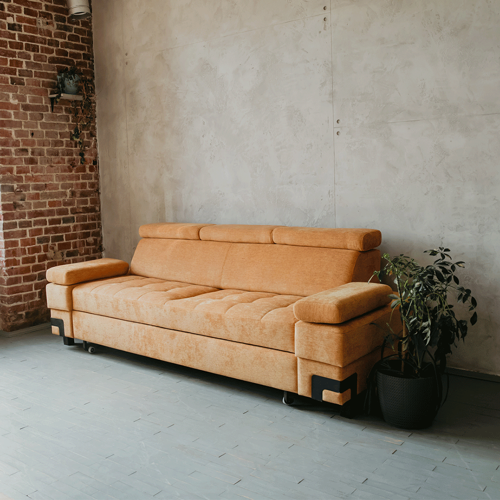 ESF Garda Orange Fabric Sofa Bed