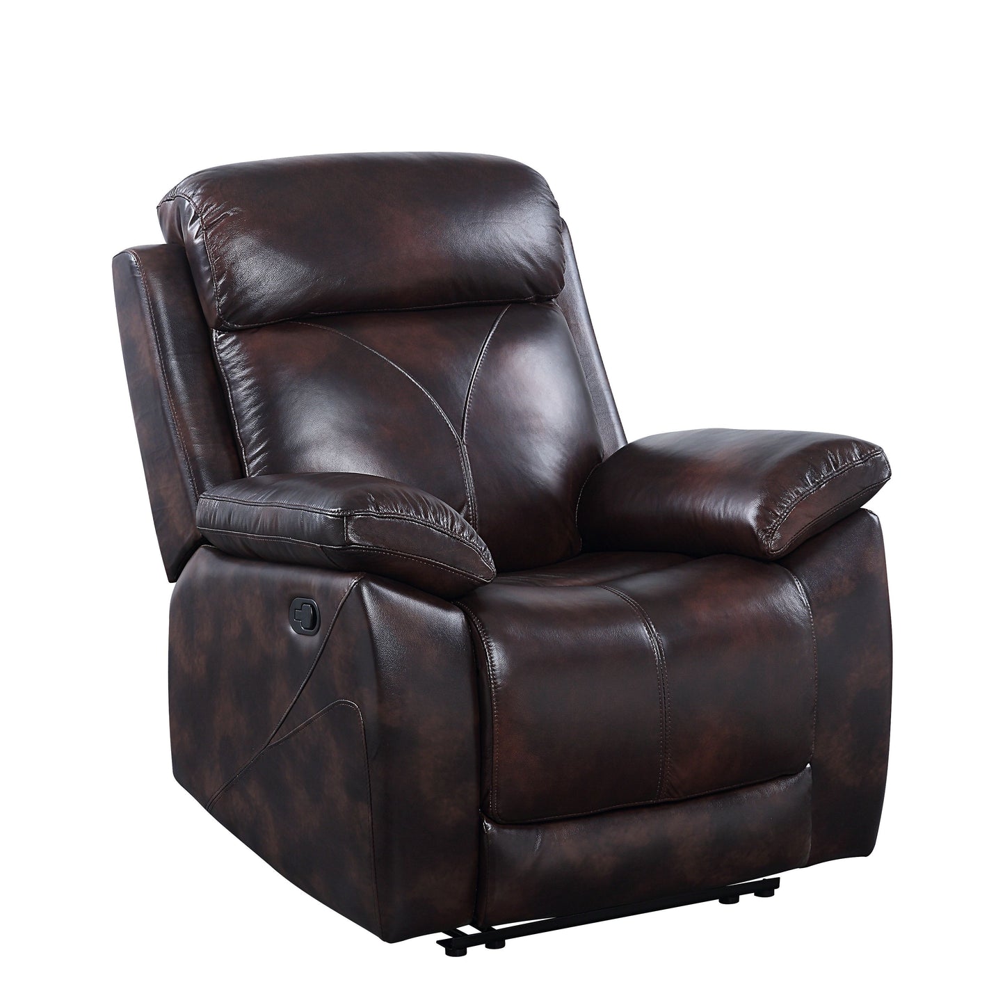 ACME Perfiel Recliner 2 Tone Dark Brown Top Grain Leather