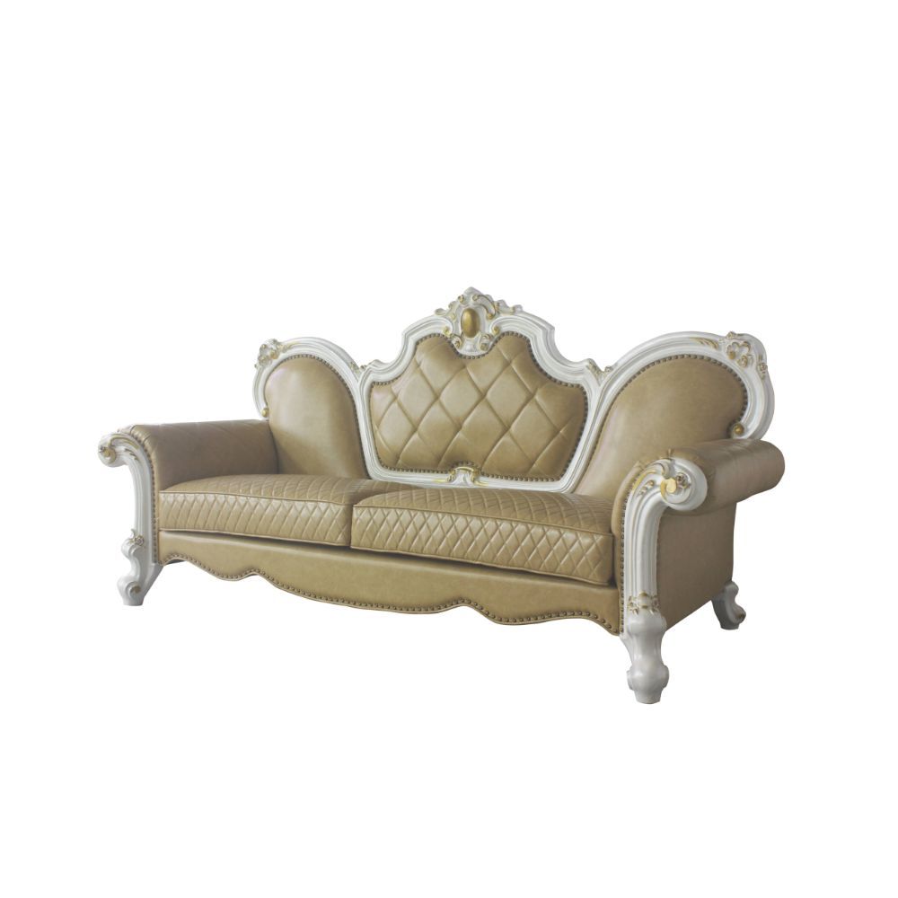 ACME Picardy Sofa w/Pillows, Fabric & Antique Pearl